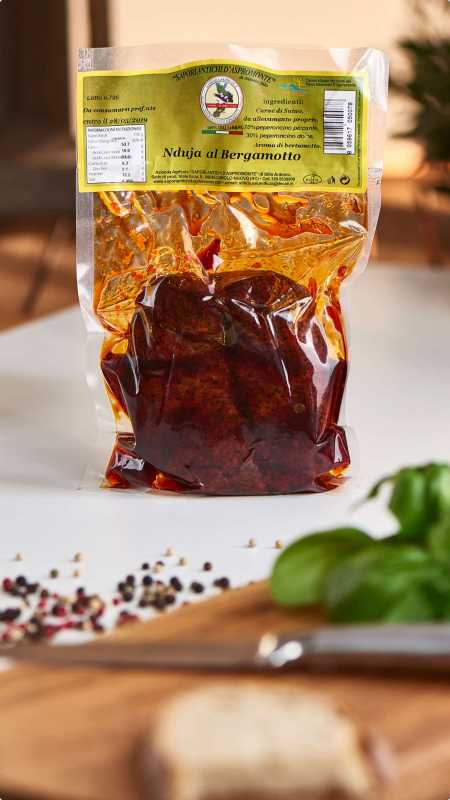 Antichi Sapori d'Aspromonte, 'Nduja mit Bergamotte, Italienisches Wurst